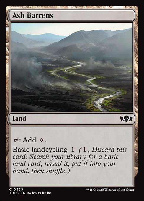 Ash Barrens (TDC 339) [Tarkir: Dragonstorm Commander]