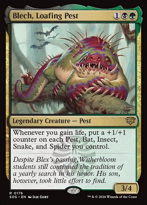 Blech, Loafing Pest (SOS 176) [Secrets of Strixhaven]