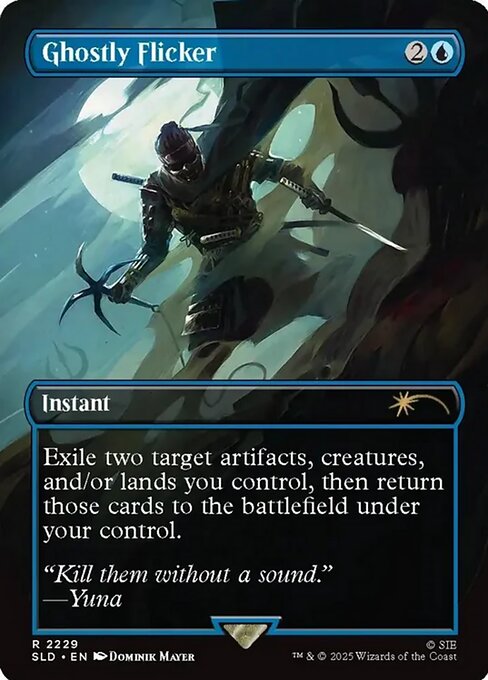 Ghostly Flicker (Borderless · Full Art) (SLD 2229) [Secret Lair Drop]