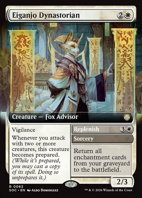 Eiganjo Dynastorian // Replenish (SOC 63) [Secrets of Strixhaven Commander]