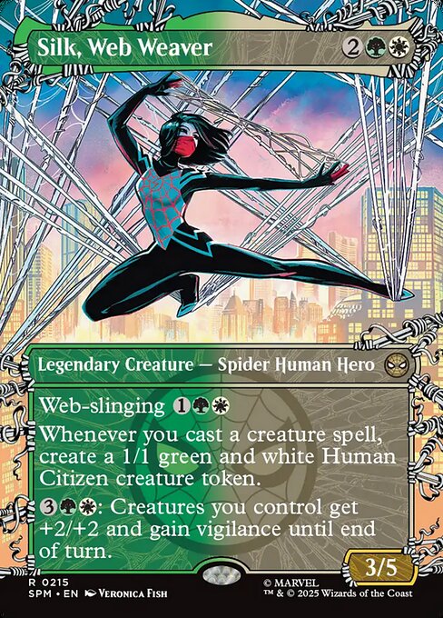 Silk, Web Weaver (Borderless · Showcase) (SPM 215) [Marvel's Spider-Man]