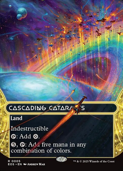 Cascading Cataracts (Borderless) (EOS 5) [Edge of Eternities: Stellar Sights]