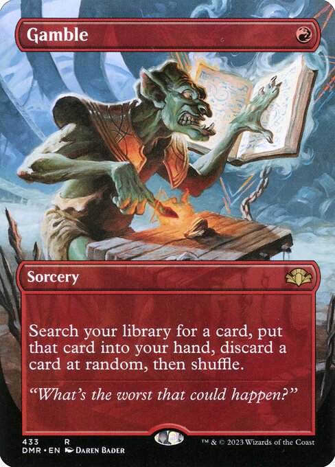 Gamble (Borderless) (DMR 433) [Dominaria Remastered]