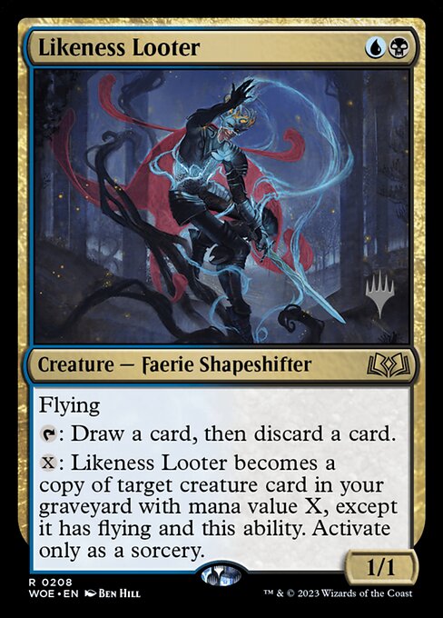 Likeness Looter (PWOE 208p) [Wilds of Eldraine Promos]