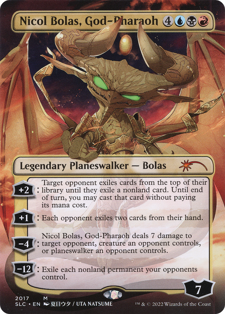 Nicol Bolas, God-Pharaoh (Borderless) [Secret Lair Countdown Kit]