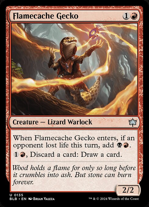 Flamecache Gecko (BLB 135) [Bloomburrow]