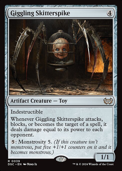 Giggling Skitterspike (DSC 39) [Duskmourn: House of Horror Commander]