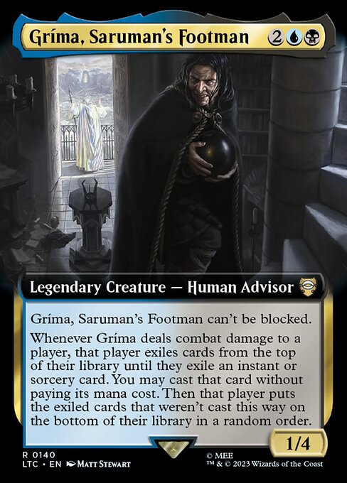 Gríma, Saruman's Footman (Extended Art) (LTC 140) [Tales of Middle-earth Commander]