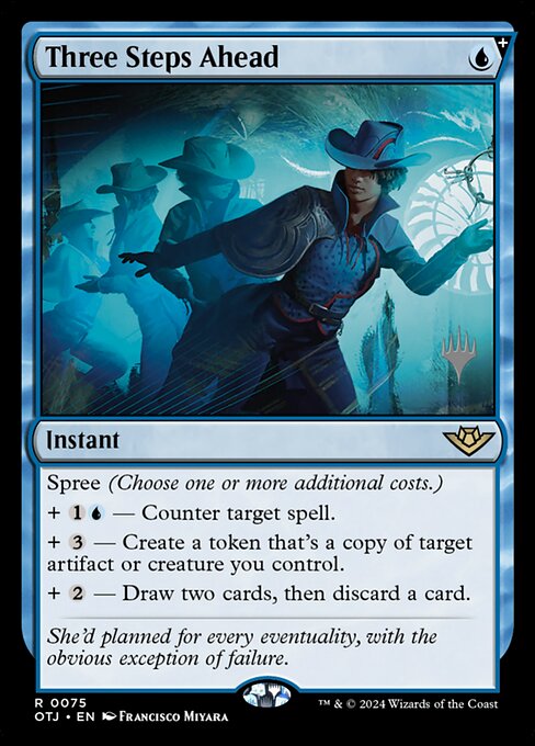 Three Steps Ahead (POTJ 75p) [Outlaws of Thunder Junction Promos]
