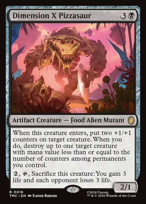Dimension X Pizzasaur (Surge Foil) (TMC 16) [Teenage Mutant Ninja Turtles Eternal]