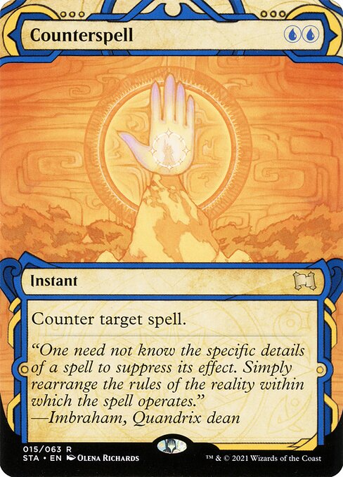 Counterspell (Borderless · Showcase) (STA 15) [Strixhaven Mystical Archive]