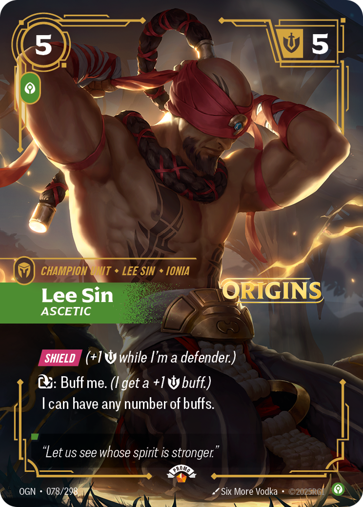 Lee Sin Ascetic (OPP 078/298) [Riftbound Organized Play Promotional Cards]