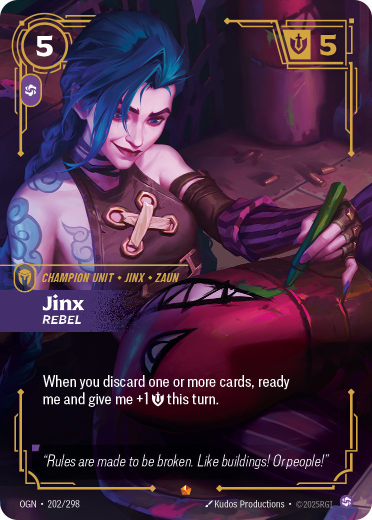 Jinx Rebel (OPP 202/298) [Riftbound Organized Play Promotional Cards]