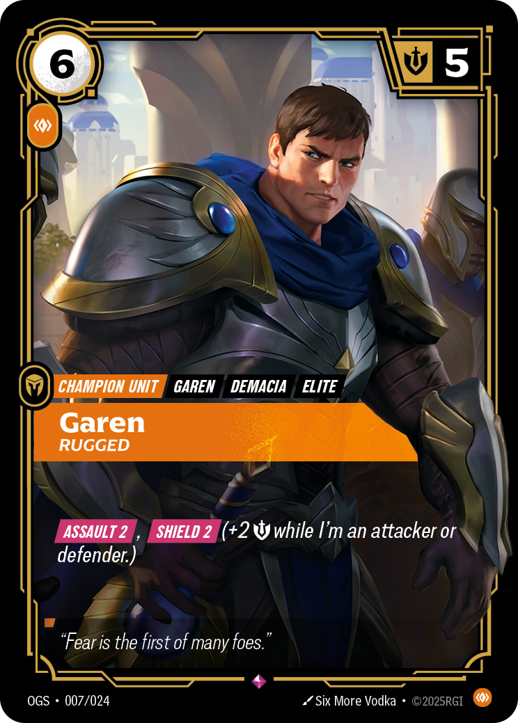 Garen Rugged (OPP 007/024) [Riftbound Organized Play Promotional Cards]