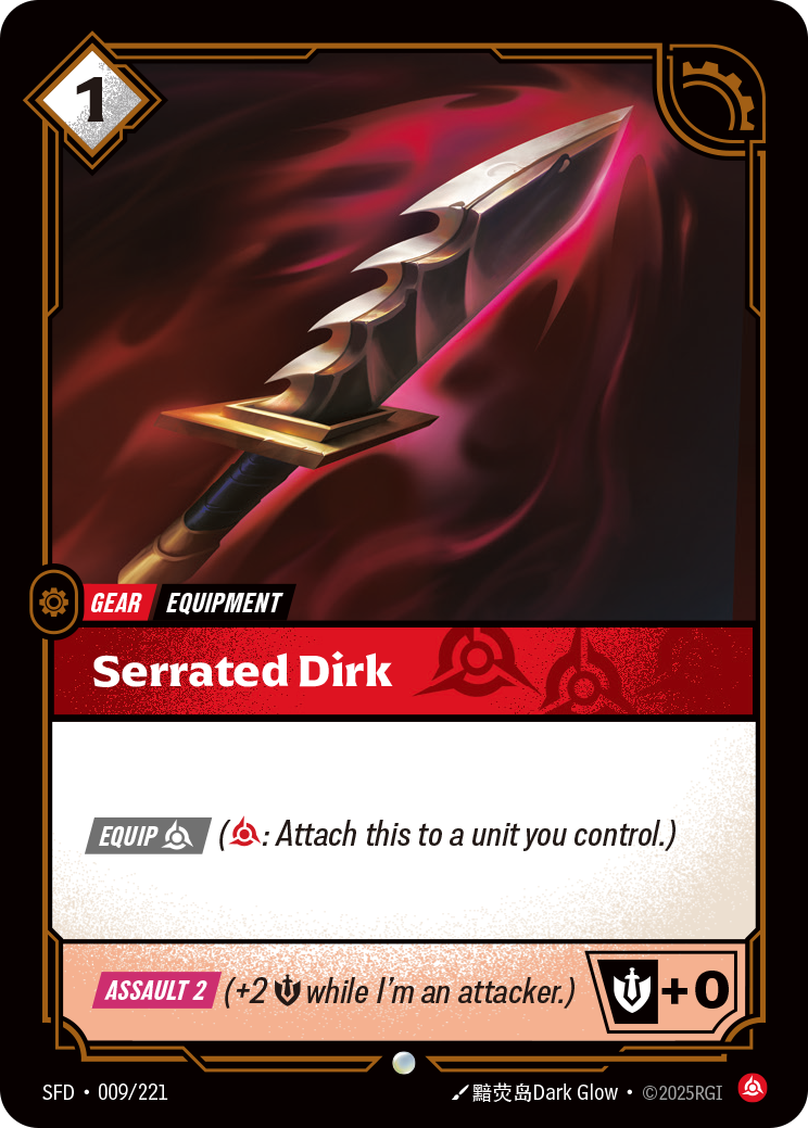 Serrated Dirk (OPP 009/221) [Riftbound Organized Play Promotional Cards]