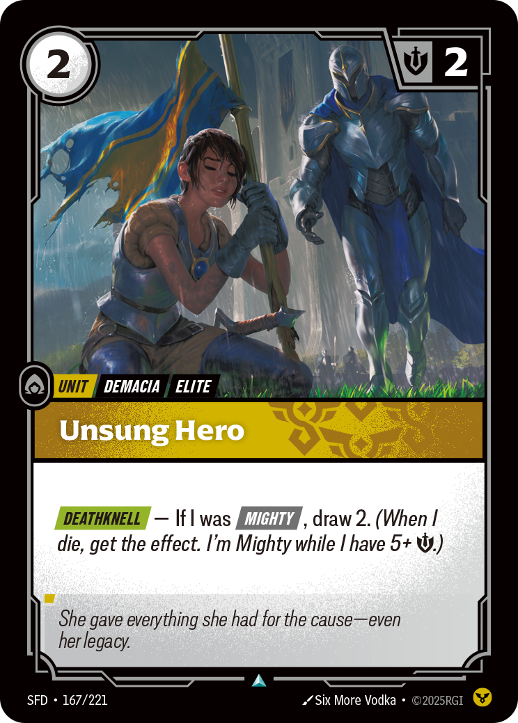 Unsung Hero (OPP 167/221) [Riftbound Organized Play Promotional Cards]