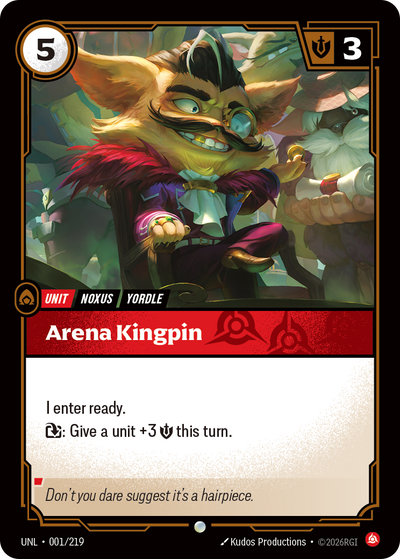 Arena Kingpin (OPP 001/219) [Riftbound Organized Play Promotional Cards]